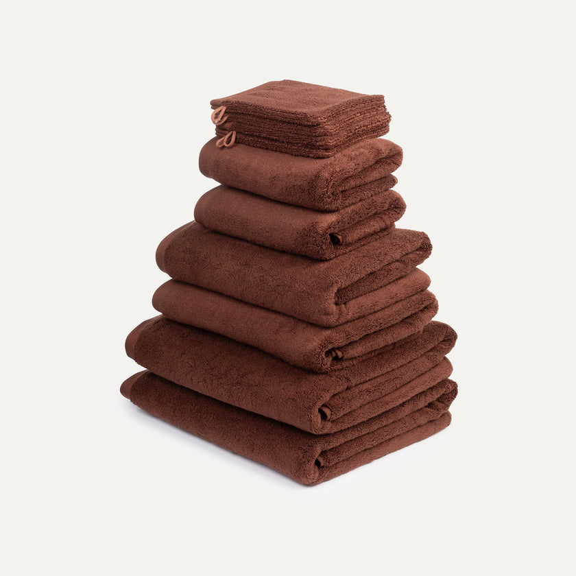 Handtuchset Spa Komplett (10 st.) | Chestnut