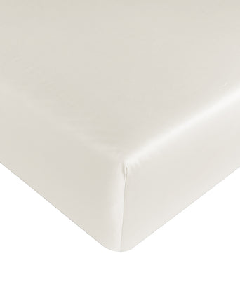 Spannbetttuch Ägyptische Baumwolle Satin cream banner