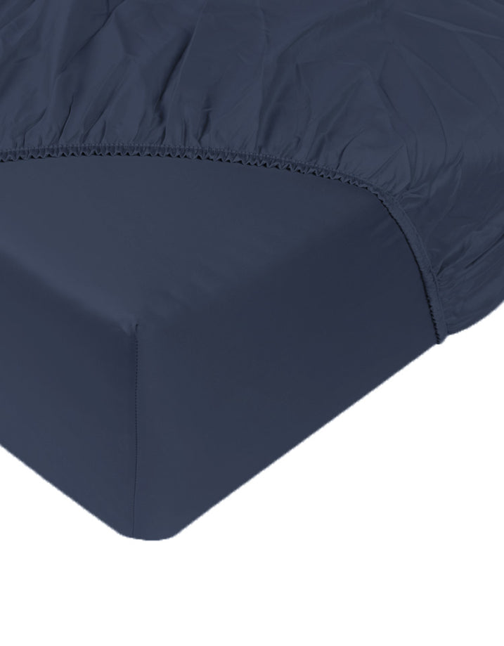 Spannbettlaken Ägyptische Baumwolle Satin 400TC | Harbour Blue | Outlet
