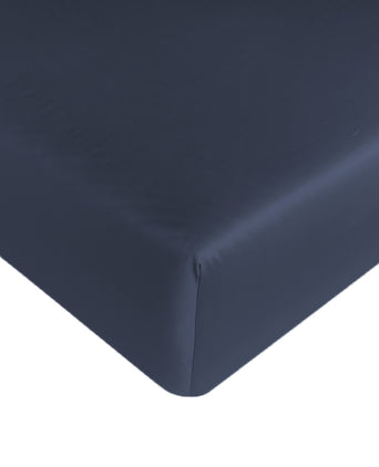 Spannbettlaken Ägyptische Baumwolle Satin 400TC | Harbour Blue | Outlet
