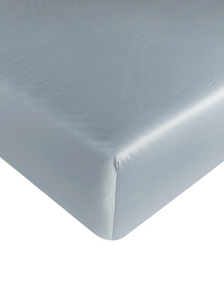 Spannbettlaken Ägyptische Baumwolle Satin 400TC | Misty Blue