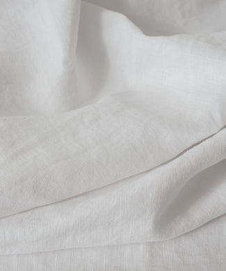 Kissenbezug aus gewaschenem Leinen | Weiß