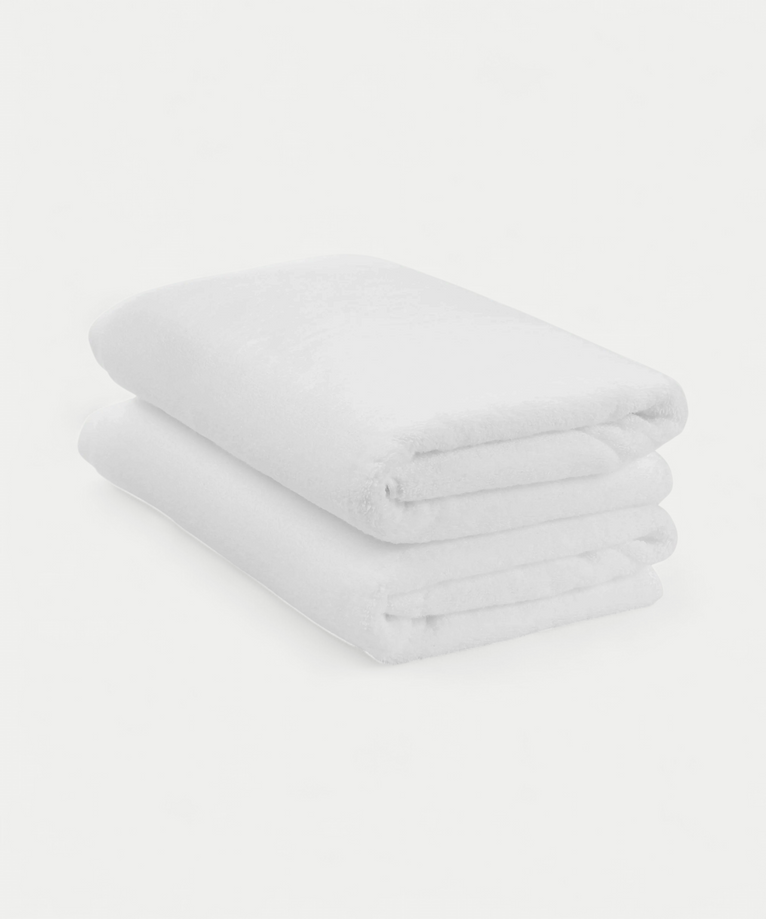 2x Handdoek zero-twist katoen 70x140 cm | Wit