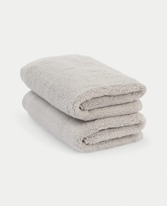Gästehandtuch Zero-Twist-Baumwolle 40x60 cm (2 Stk.) | Silbergrau