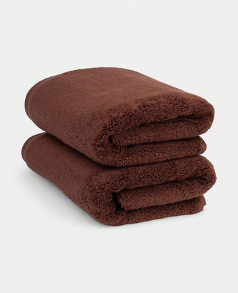 Handdoek zero-twist katoen 50x100 cm (2 st.) | Chestnut
