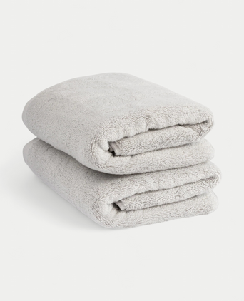 Handdoek zero-twist katoen 50x100 cm (2 st.) | Zilvergrijs