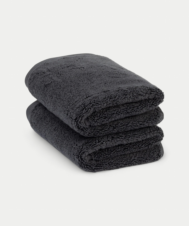 Gastendoekje zero-twist katoen 40x60 cm (2 st.) | Antraciet